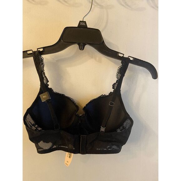 VS Victoria Secret Black Lace Lined Demi Bust 32B $55 - Picture 1 of 5